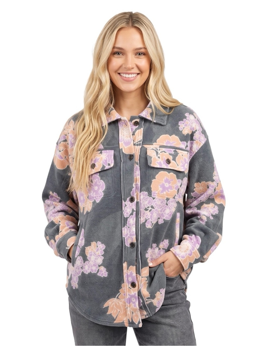Free People Ruby Jacket Gray Combo